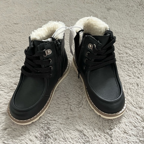 Faux-Leather| Toddler | Sherpa-Lined | Boots - Picture 2 of 9